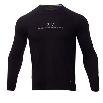 2117 Heren Langemouw Shirt Active Mesh Luttra - Zwart