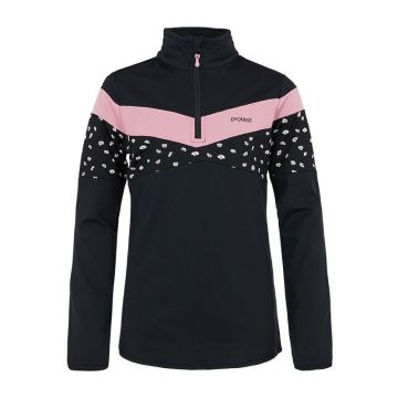 Protest Meisjes Ski Pully 1/4 Zip Top PRTCEDARK - Zwart